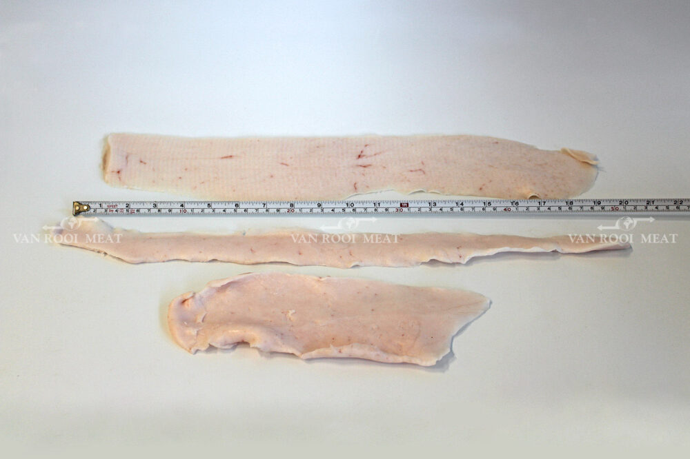 Cutting fat from loin-2